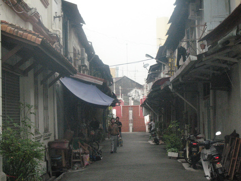 Street in downtown Malacca